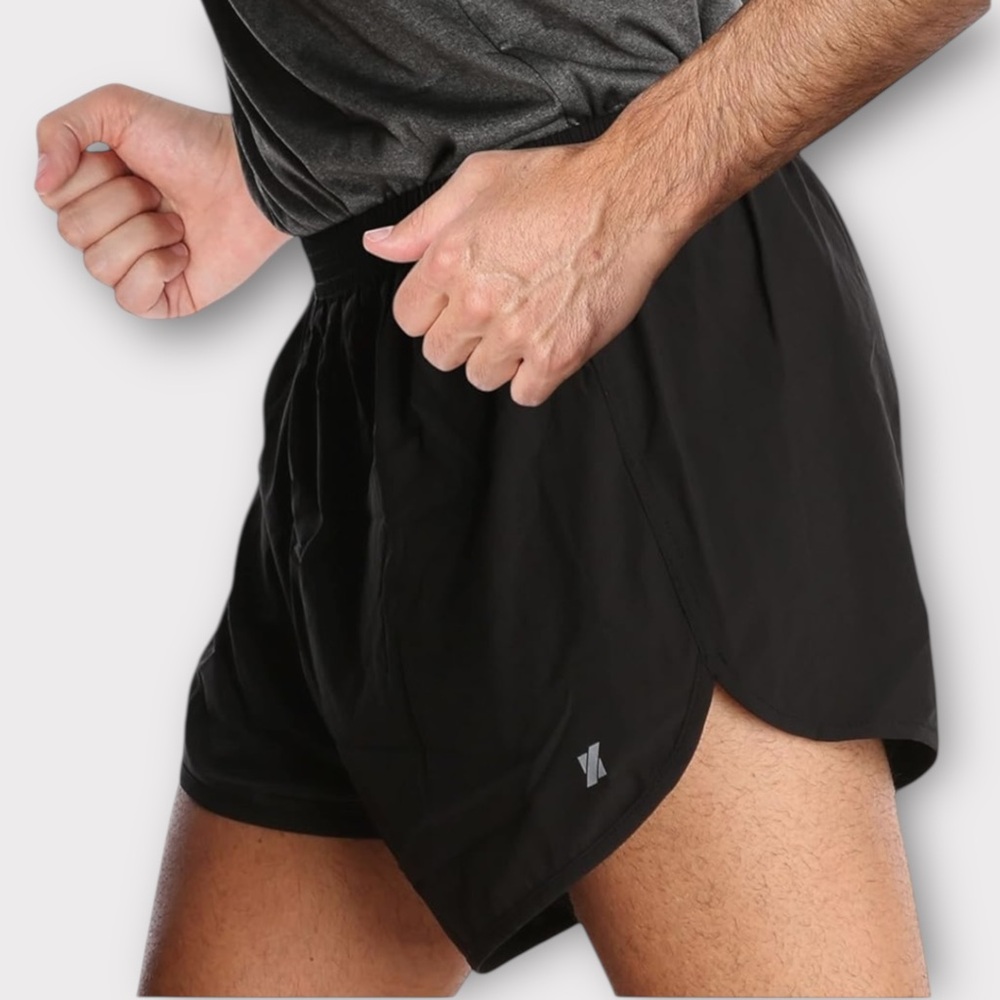 NWT. Fort Isle Men's Black Athletic Running Shorts size xxl